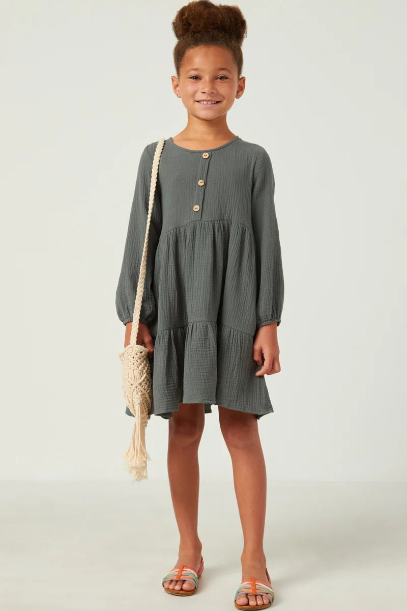 Adelynn Forest Tiered Dress