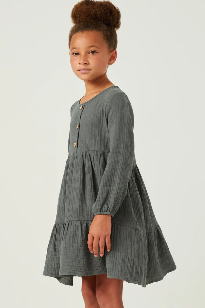 Adelynn Forest Tiered Dress