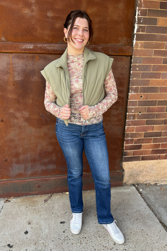 Jemma Cropped Puffer Vest