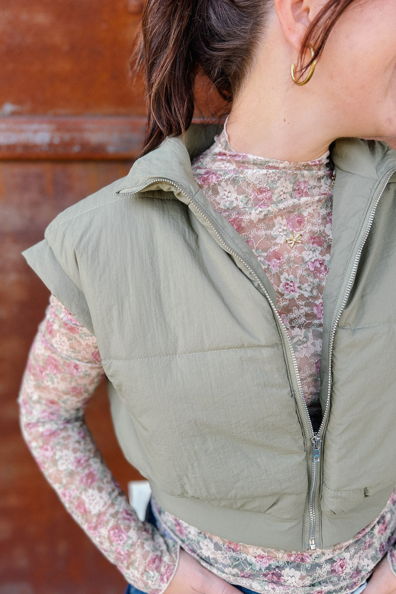 Jemma Cropped Puffer Vest