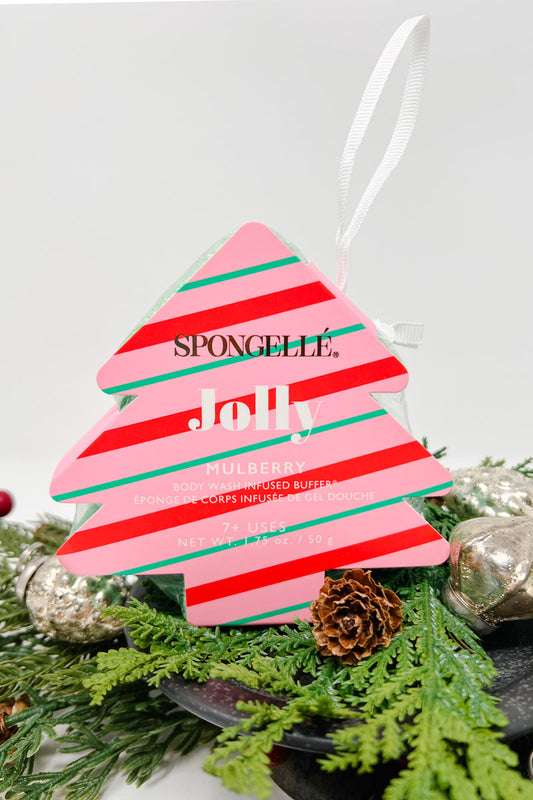Jolly Mulberry Holiday Tree Body Wash Sponge