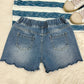 Kara Scallop Hem Shorts