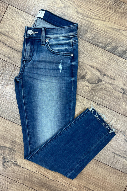 Kennedy Raw Hem Straight Skinny