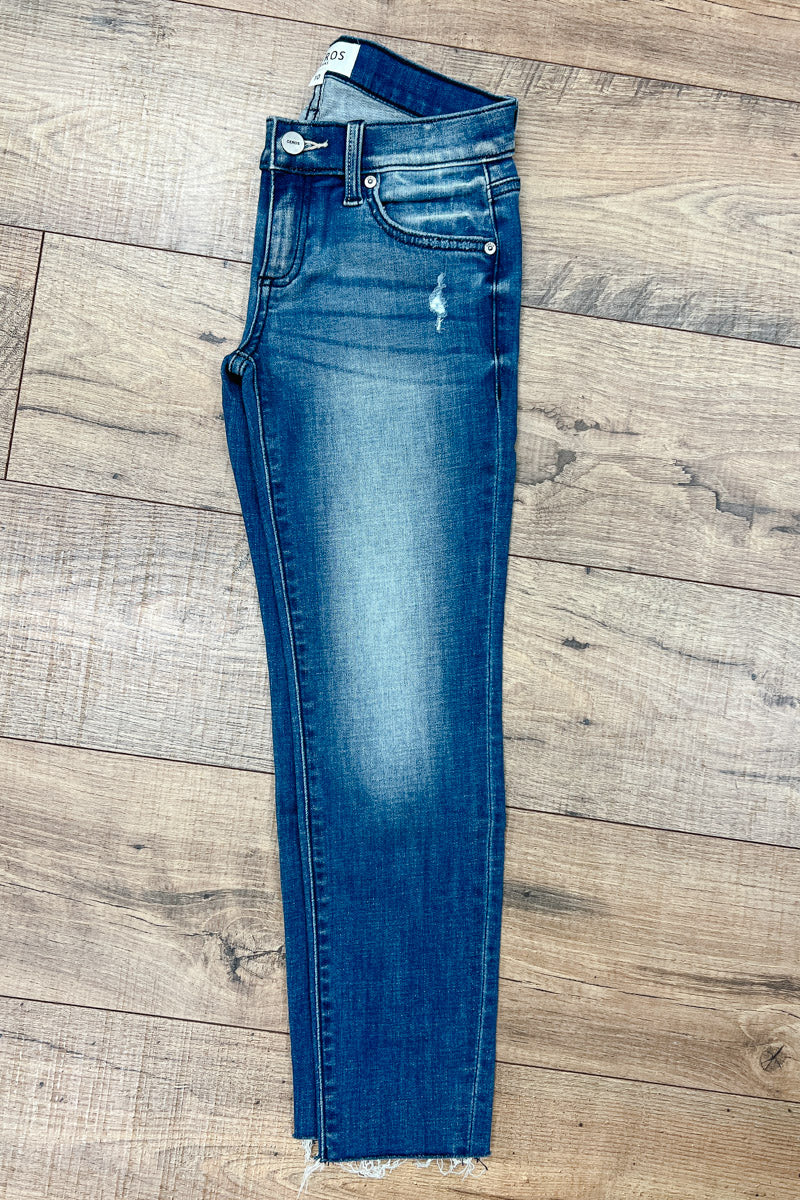 Kennedy Raw Hem Straight Skinny