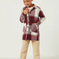 Kia Plaid Button Up Girl's Shacket