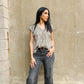 Kimber Tie Back Patterned Top