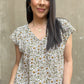 Kimber Tie Back Patterned Top
