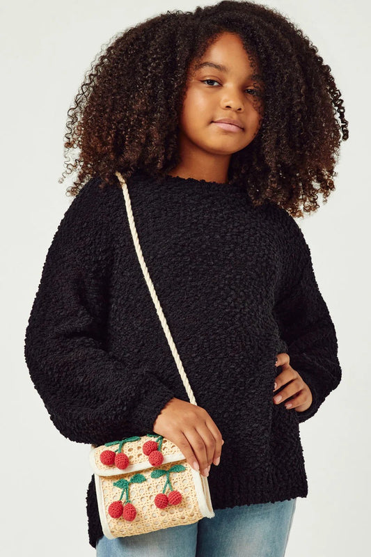 Lea Girl's Popcorn Pullover