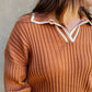 Lean on Me Ribbed Collared Sweater