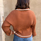 Lean on Me Ribbed Collared Sweater