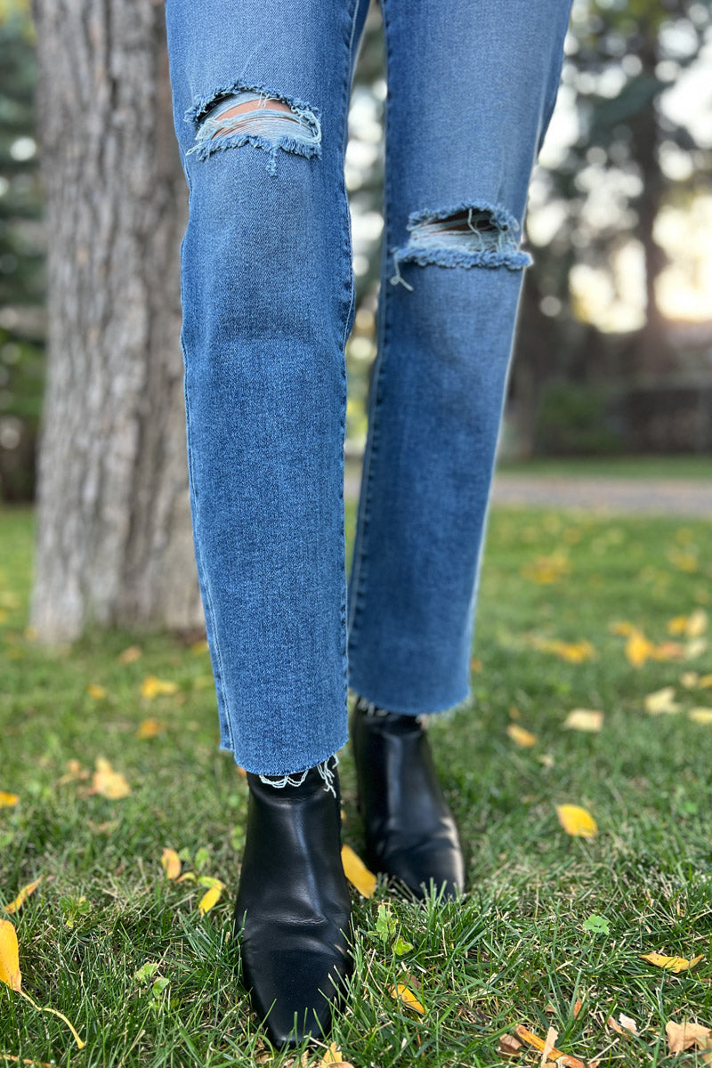 Livee Distressed Slim Straight