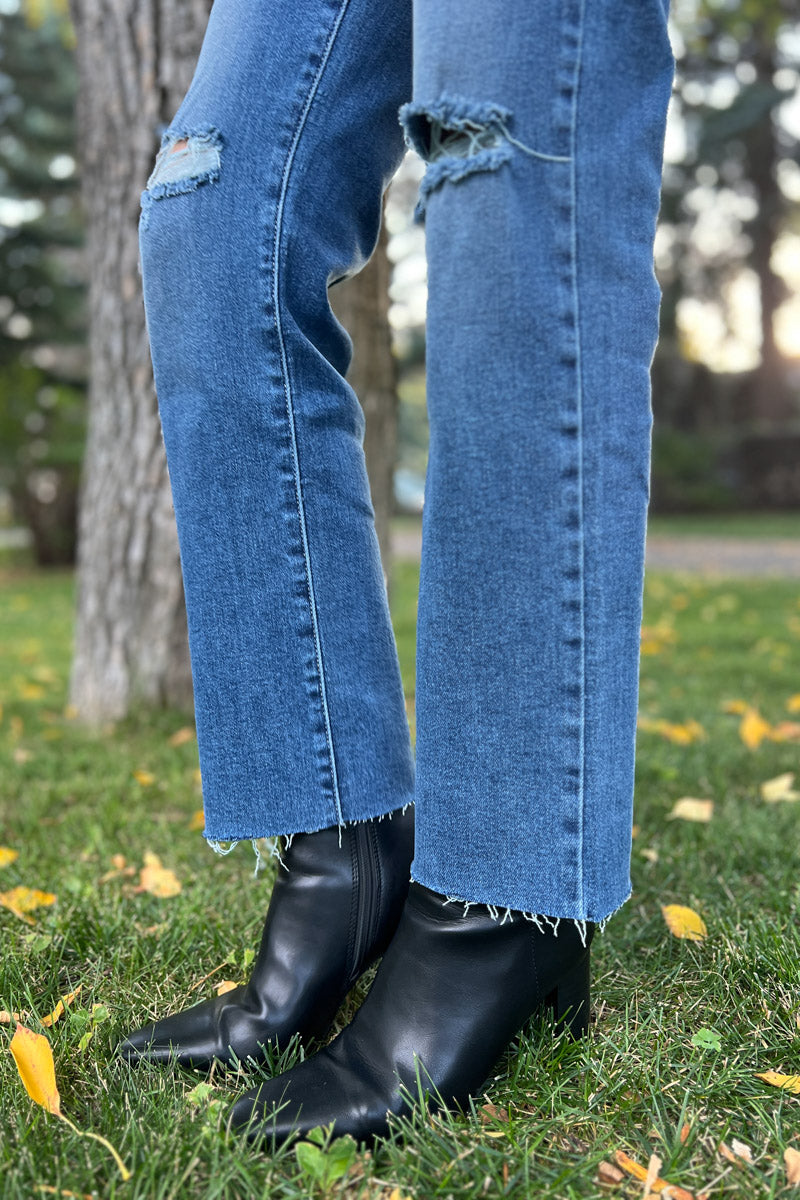 Livee Distressed Slim Straight