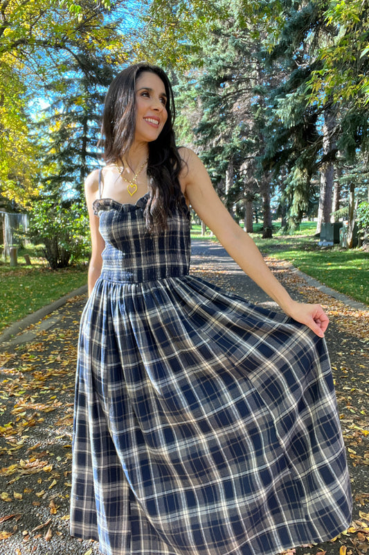 Marianne Plaid Dress