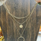 Moon Rising Gold Layered Chain Necklace