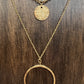 Moon Rising Gold Layered Chain Necklace