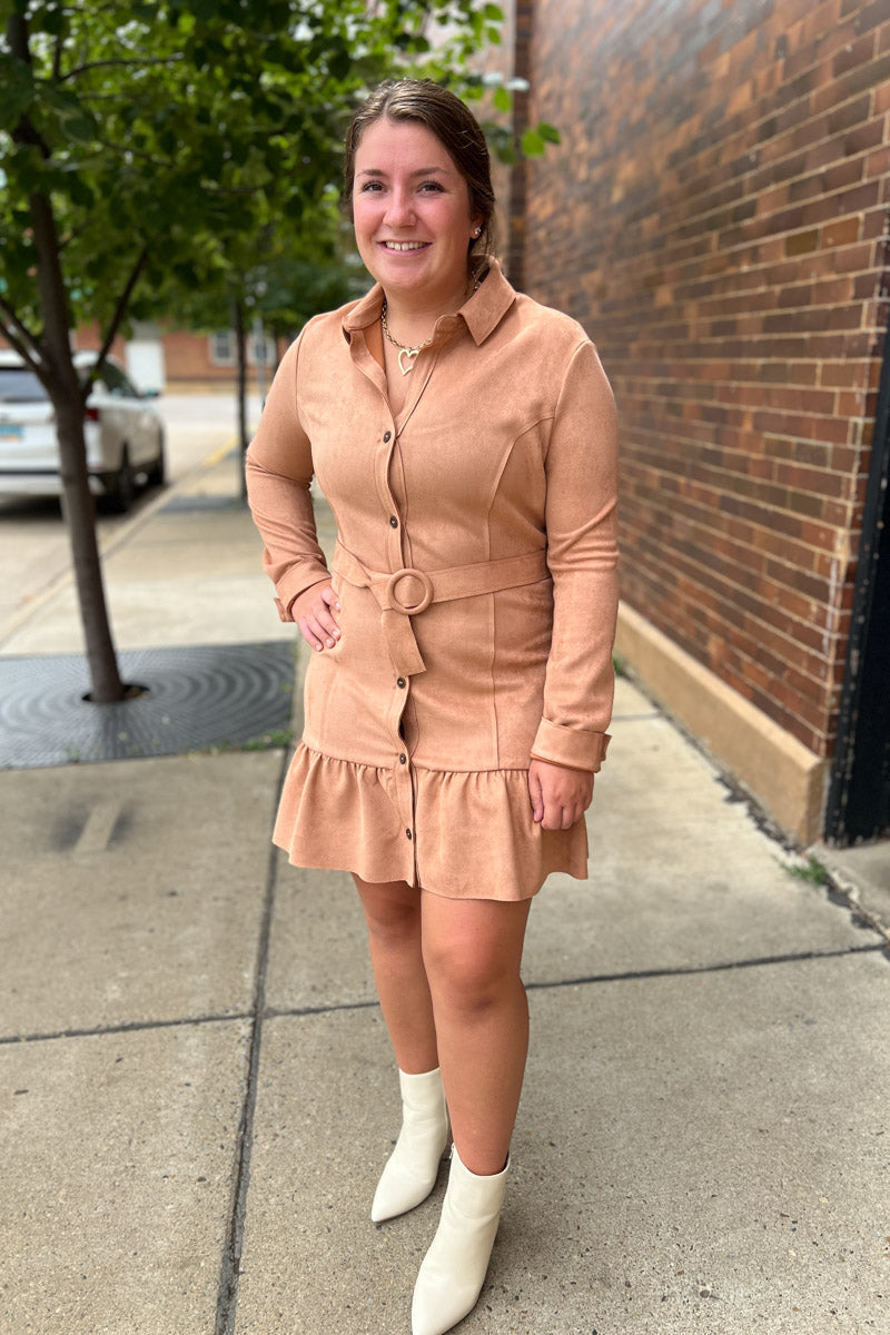 Nurture Vegan Suede Mini Dress