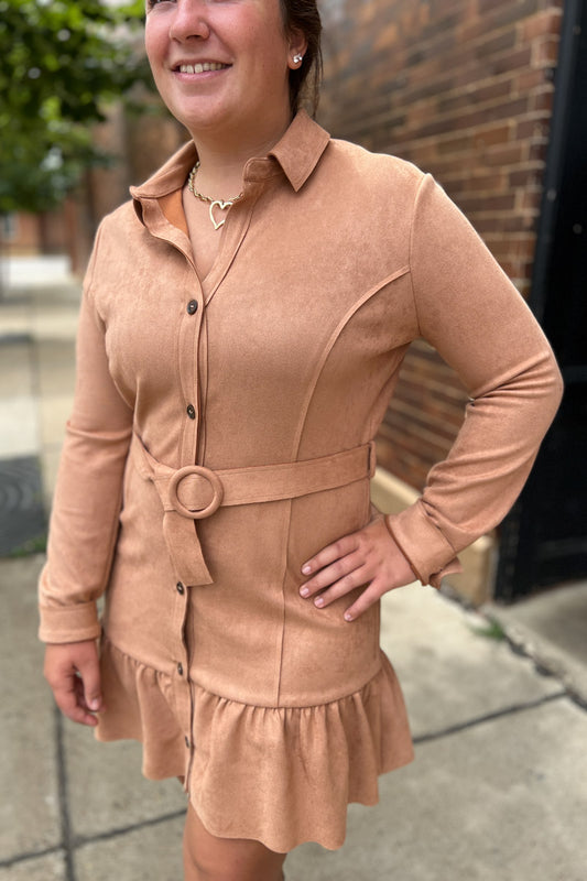 Nurture Vegan Suede Mini Dress