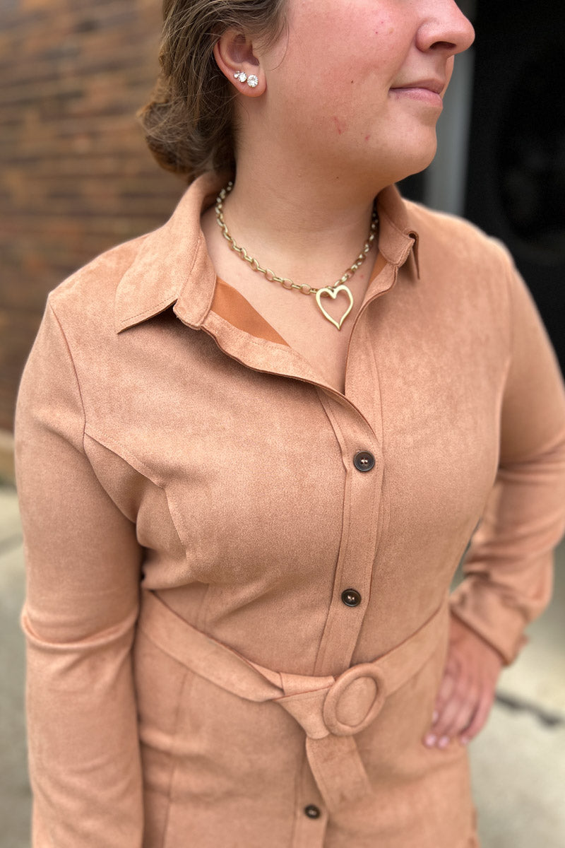 Nurture Vegan Suede Mini Dress