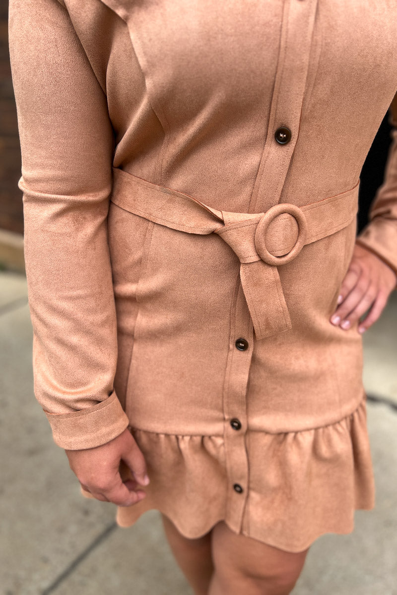 Nurture Vegan Suede Mini Dress