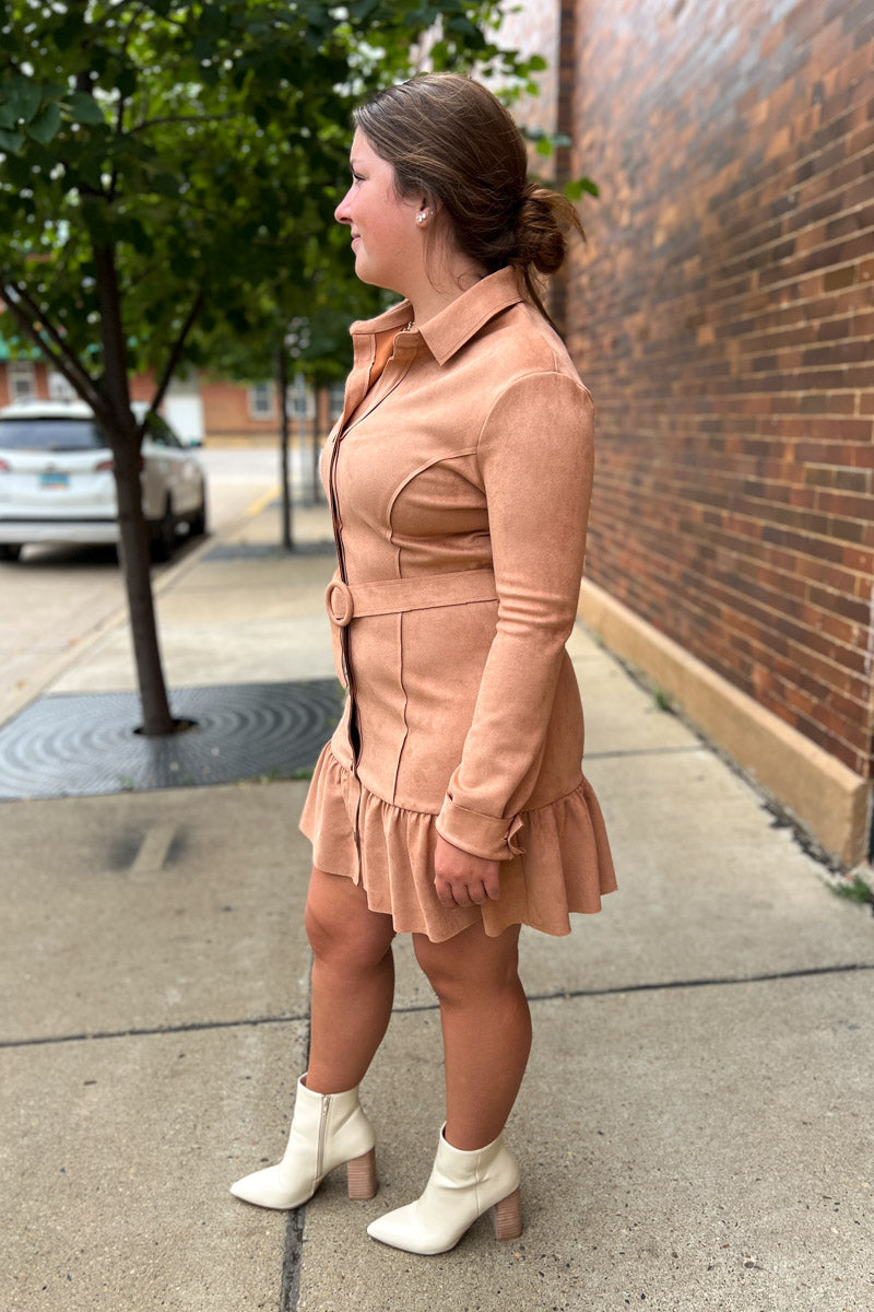 Nurture Vegan Suede Mini Dress