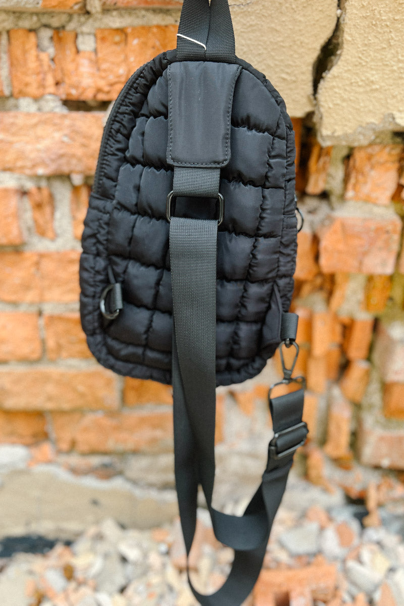Nylon Quilted Sling Bag