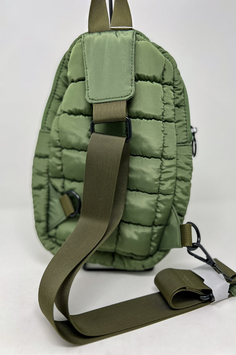 Nylon Quilted Sling Bag