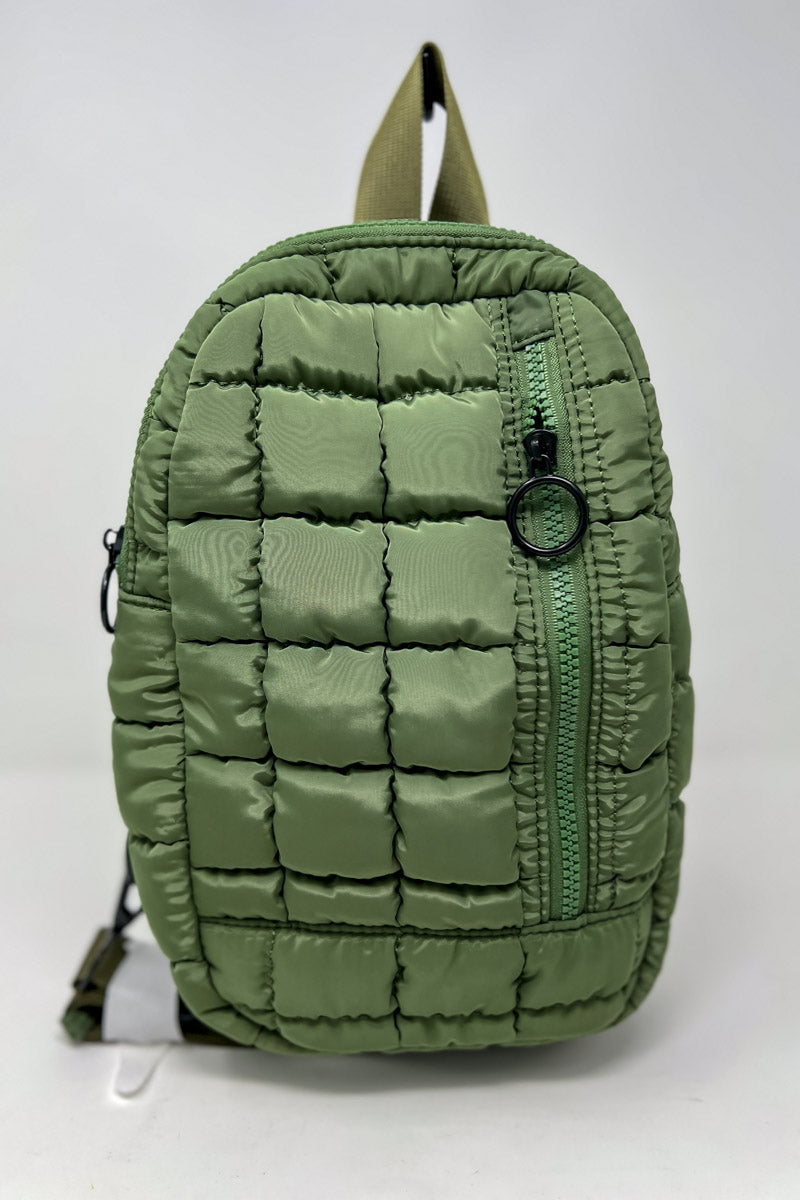 Nylon Quilted Sling Bag