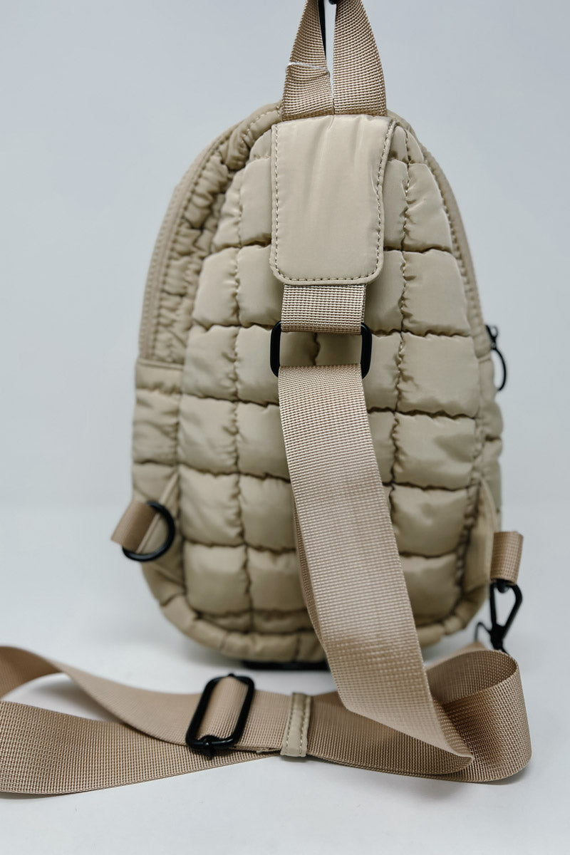 Nylon Quilted Sling Bag