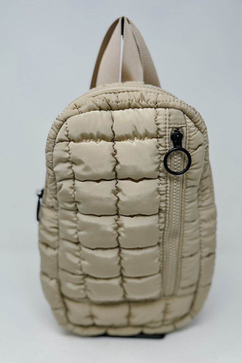 Nylon Quilted Sling Bag