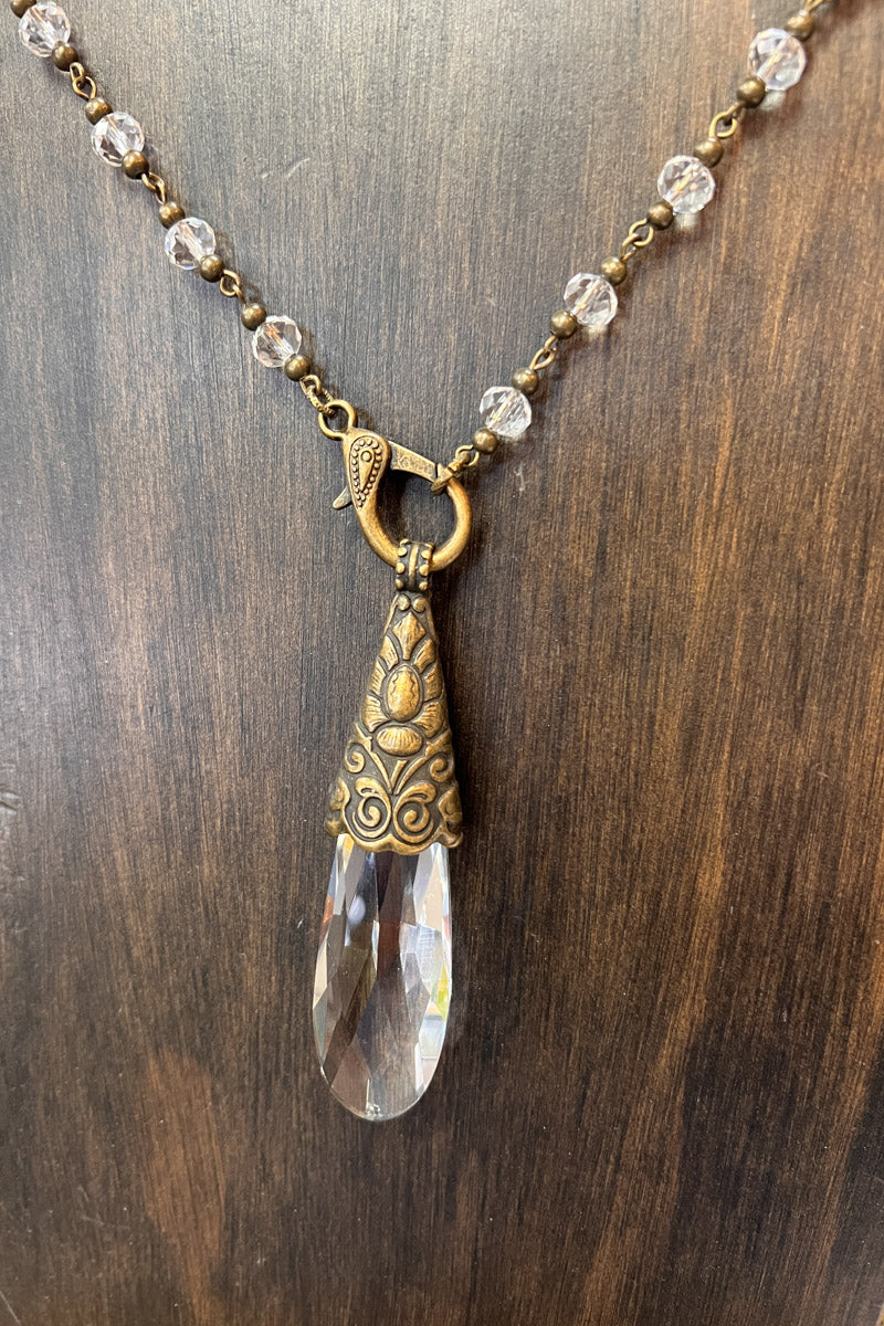 Paris Nepal Crystal Drop Necklace