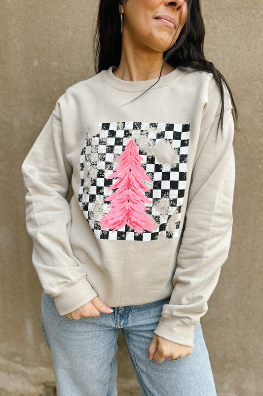 Pink Pine Vibes Sweatshirt - Sand