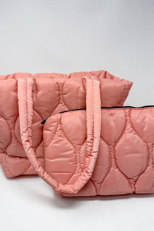 Quilted Tote w/ Detachable Pouch