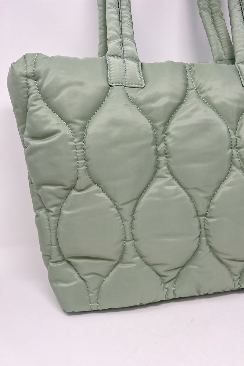 Quilted Tote w/ Detachable Pouch