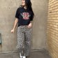 Rock & Roll Cropped Graphic Tee