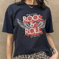 Rock & Roll Cropped Graphic Tee