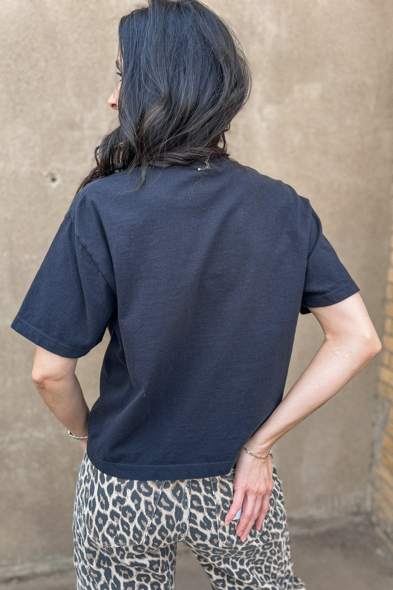 Rock & Roll Cropped Graphic Tee