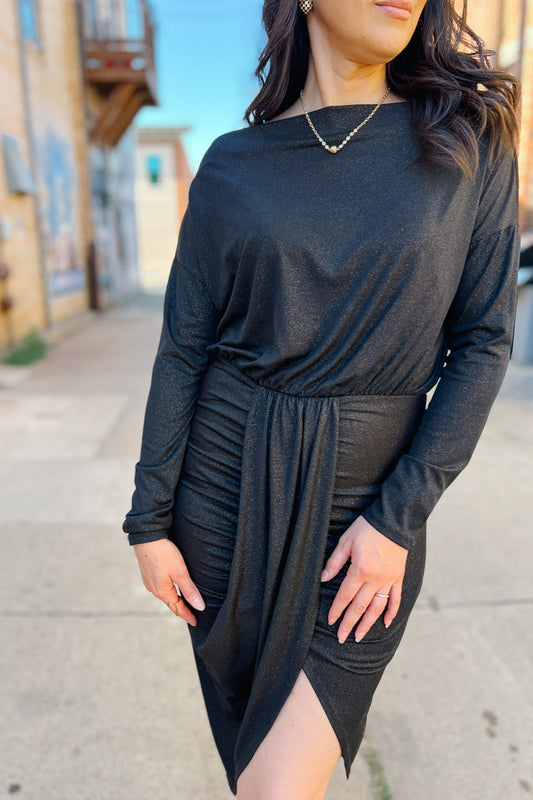 Sassy Lady Glitter Midi Dress