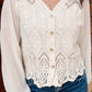 Say Less Lace Button Blouse