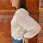 Say Less Lace Button Blouse