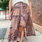 Set It Up Mixed Print Skirt