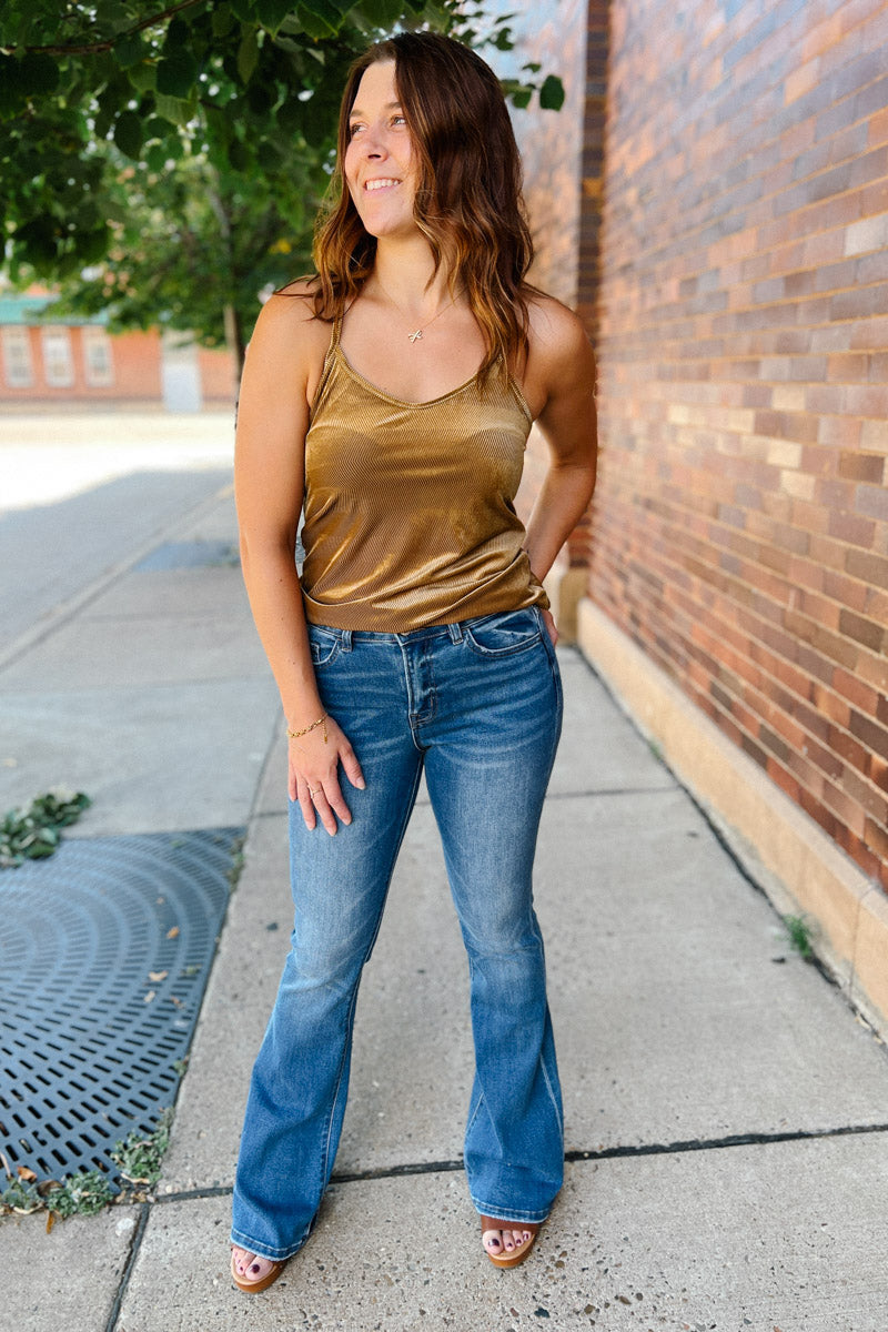 Should’ve Been You Wavy Velvet Tank