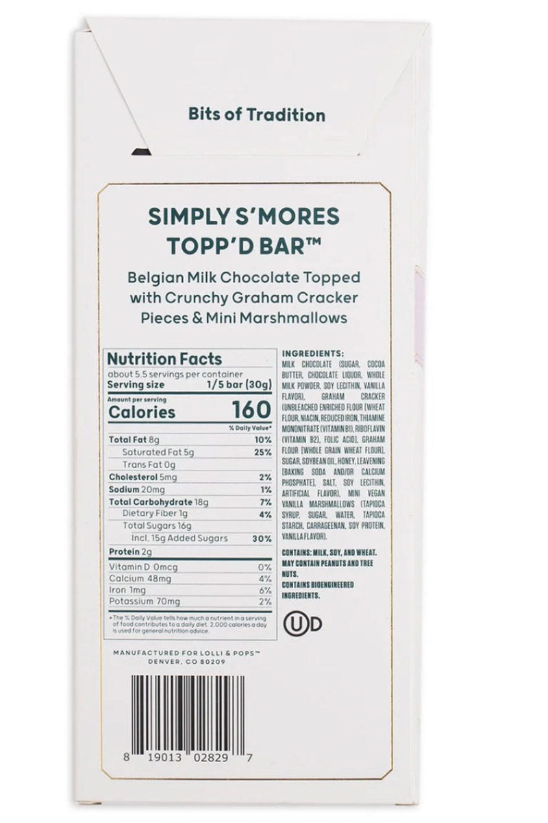 Lolli & Pops Topp'd Chocolate Bar