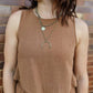 Sugarloaf Linen Button Back Tank