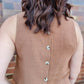 Sugarloaf Linen Button Back Tank