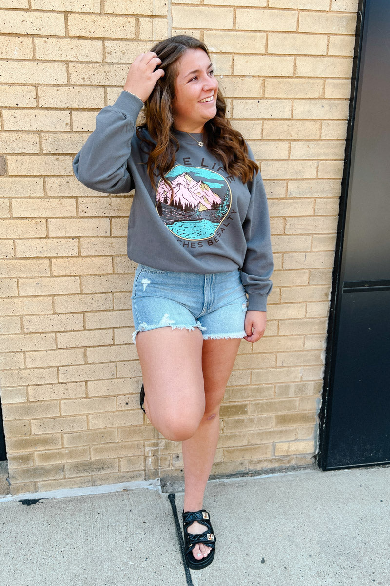 Whitney Distressed Fray Hem Shorts