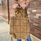 Windowpane Suede & Leather Tote