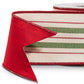 4” x 10yd Yuletide Stripes Wired Ribbon