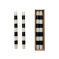 10in Black and Cream Taper Candle Set/2
